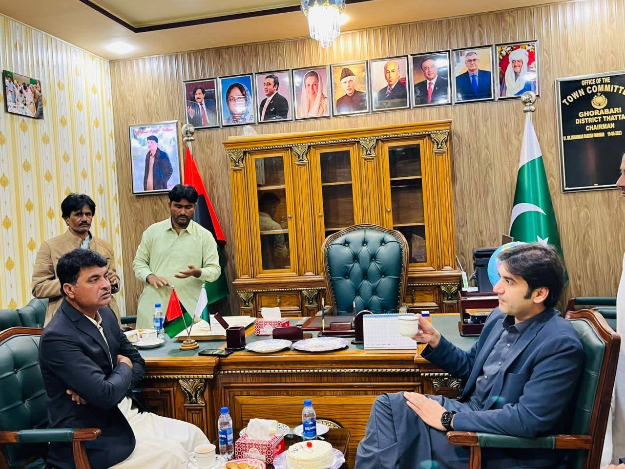 ڊي سي ٺٽو سرمد علي ڀاڳت پاران ٽائون ڪميٽي گهوڙاٻاري جو دورو