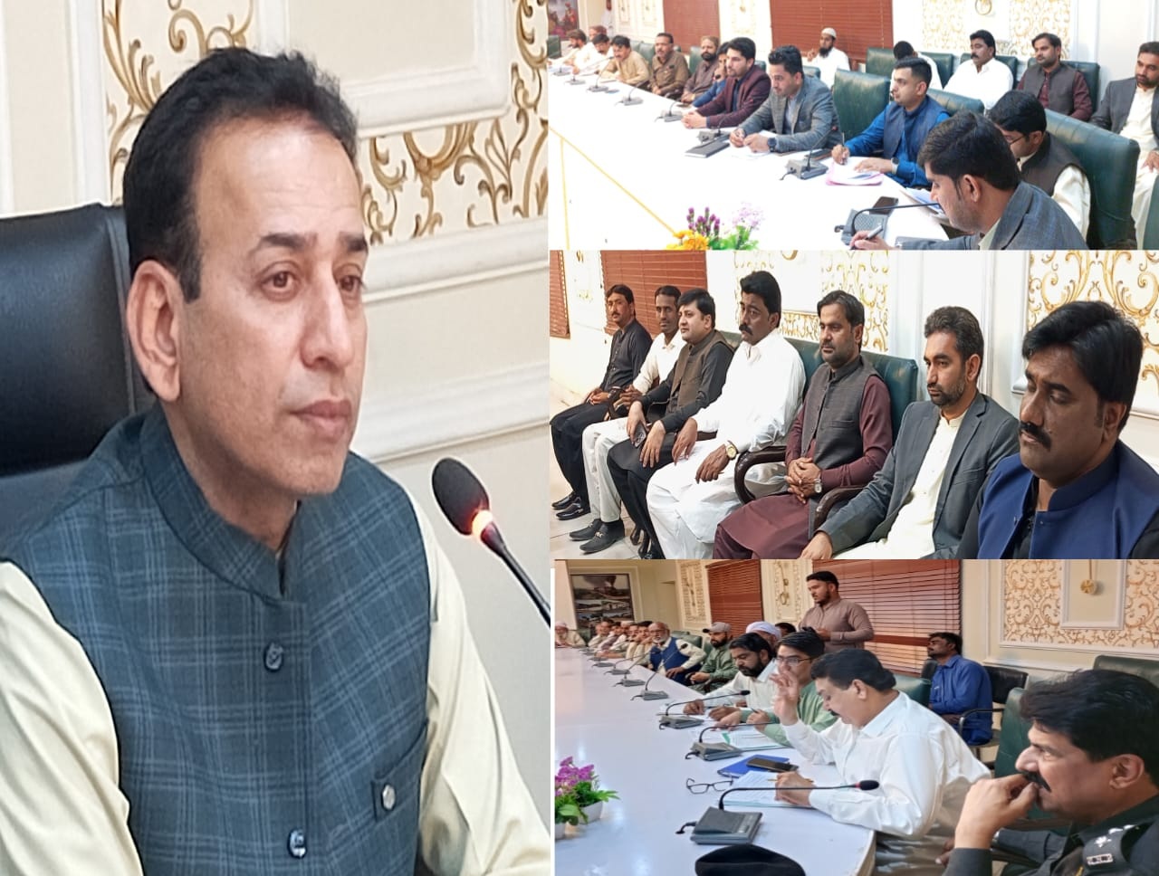 عمرڪوٽ ۾ ايڊيشنل ڊپٽي ڪمشنر ون جاويد احمد ڏاھري جي صدارت هيٺ اجلاس