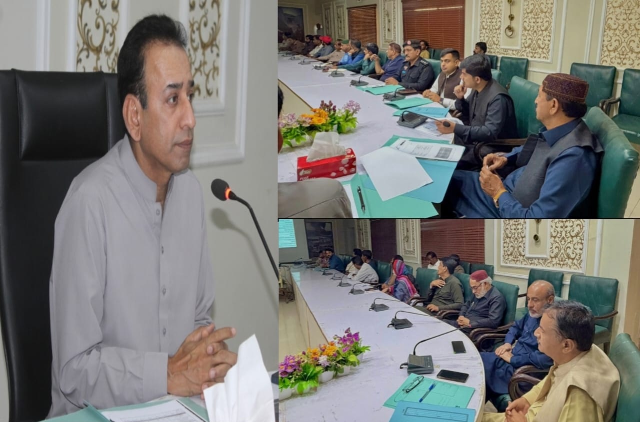 عمرڪوٽ: ايڊيشنل ڊپٽي ڪمشنر ون جاويد احمد ڏاھري جي صدارت ھيٺ اجلاس