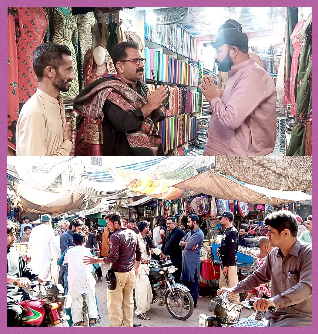 ٺٽي ۾ ايس ايڇ او پاران امن امان جي حوالي سان مختلف علائقن جا دورا