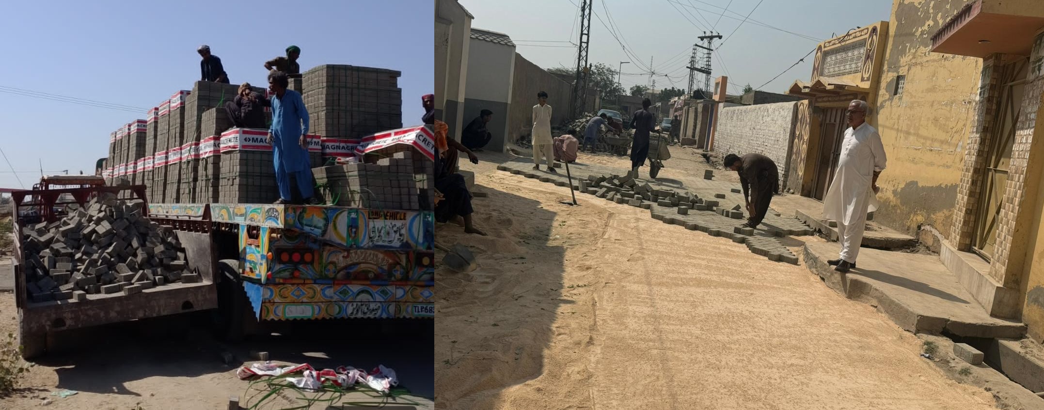 عمرڪوٽ سٽي ۾ ترقياتي پيور بلاڪ جو ڪم شروع