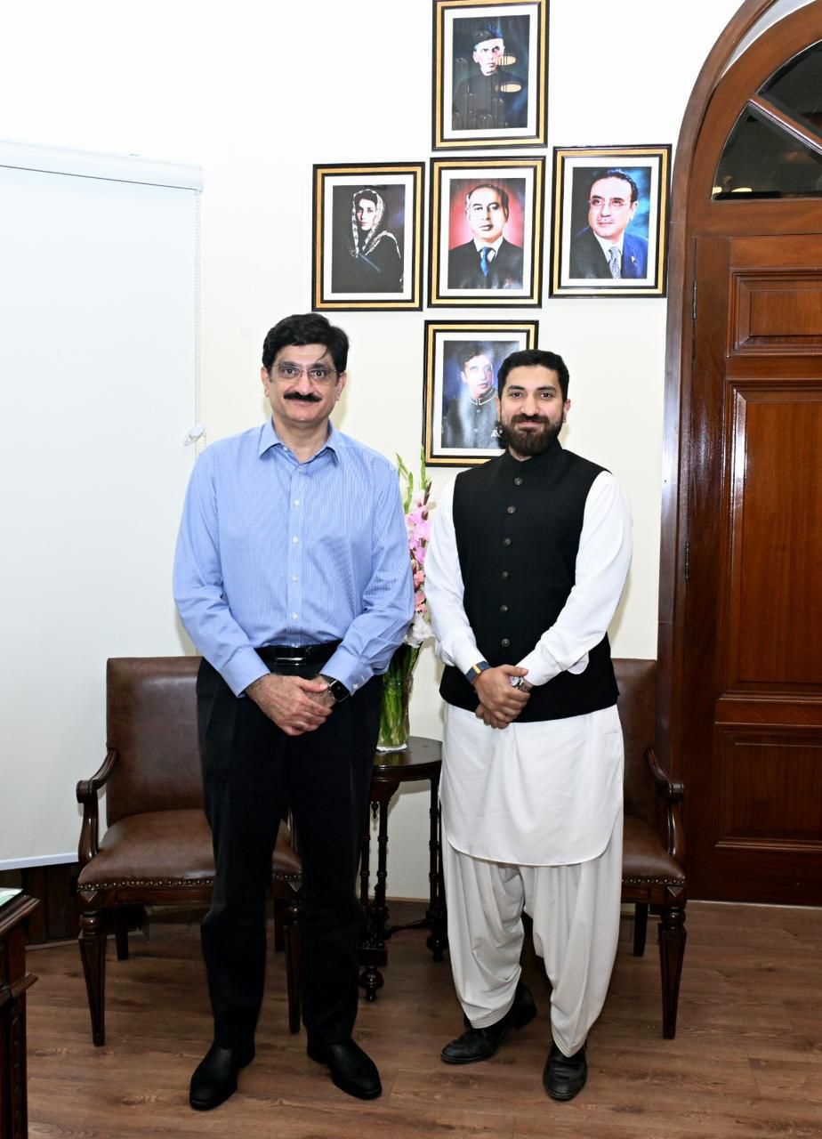وڏي وزير سيد مراد علي شاهه سان ايم پي اي مخدوم فخر الزمان جي ملاقات