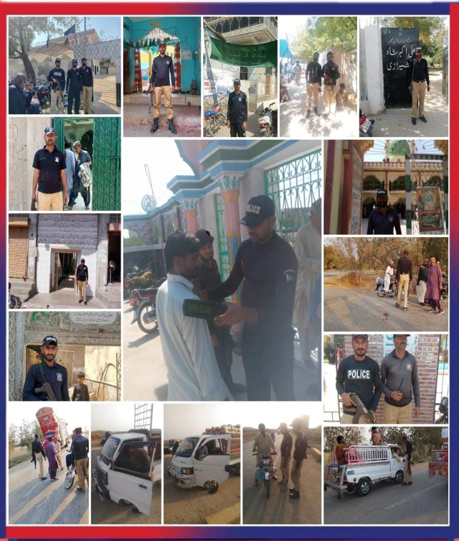 ٺٽو پوليس پاران جمعي ڏينهن سيڪيورٽي کي يقيني بڻائڻ لاءِ سيڪيورٽي جا سخت انتظام