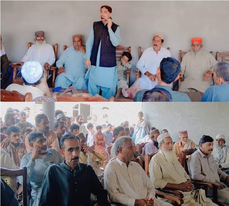 ڏوڪري: يوسي دڙا جي چيئرمين ايڊووڪيٽ بشير احمد جوڻيجو پاران معززين سان گڏجاڻيون