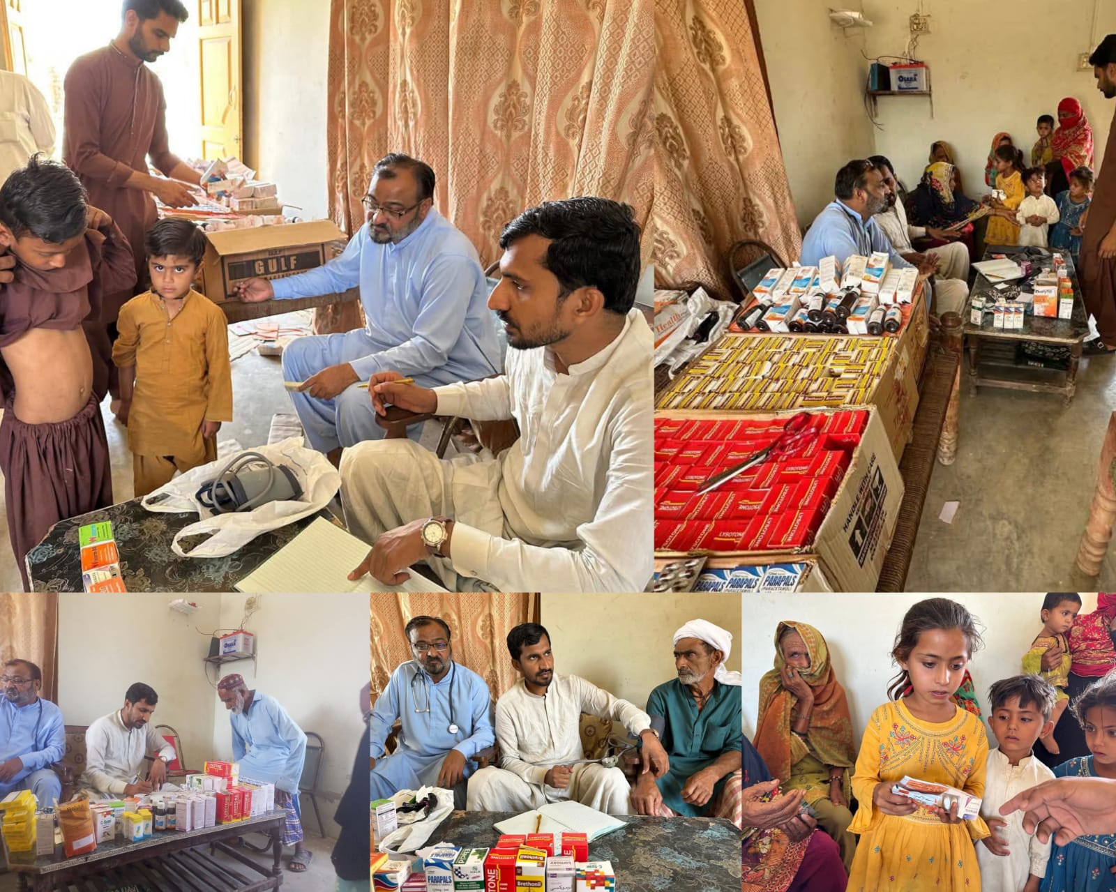 نوشهروفيروز ڀرسان سيد ثمر نقوي ۽ سندس ٽيم جي زير نگراني ۾ طبي ڪيمپ قائم