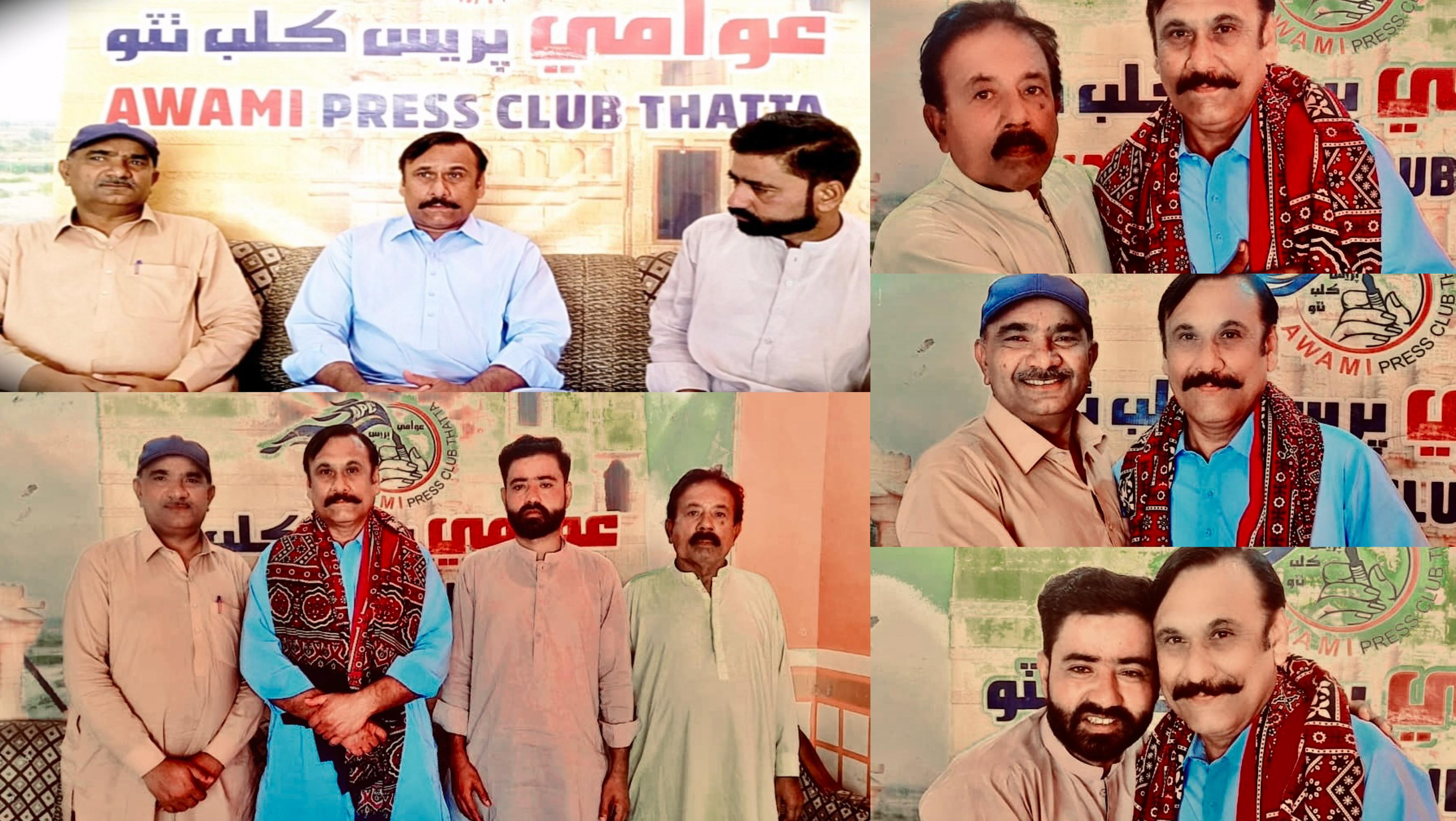 ٺٽو: هائوسنگ سوسائٽي جي اڳوڻو ڊائريڪٽر عنايت قريشي جي عوامي پريس ڪلب آمد