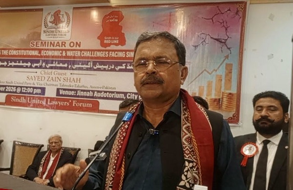 سندھ تقسیم کرنے کی سازش قبول نہیں، وسائل پر سودے بازی بھی برداشت نہیں کریں گے: سید زین شاہ